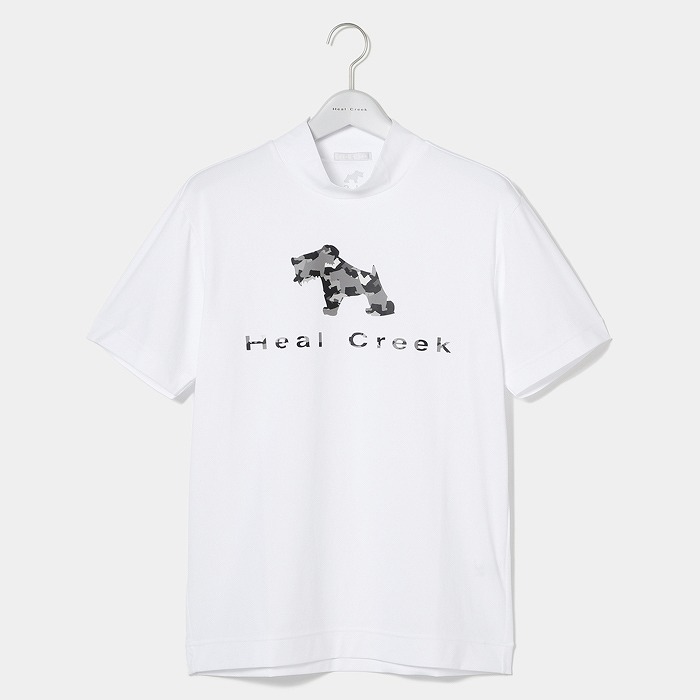 Heal Creek（ヒールクリーク）ソフトストレッチスムース カモフラヘンリー君 半袖モックネック