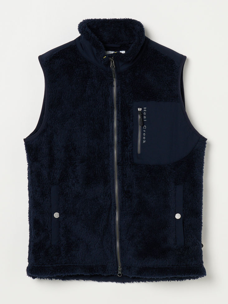Heal Creek（ヒールクリーク）両面シャギーボアフルジップベスト