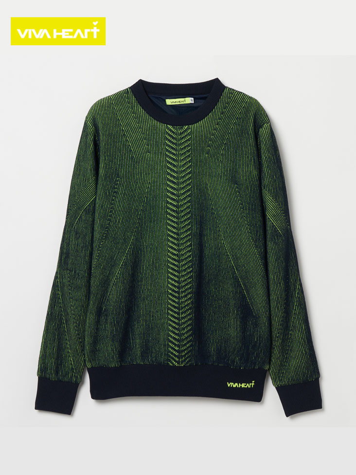 VIVA HEART（ビバハート）裏地付きボディライン 畔編みニット