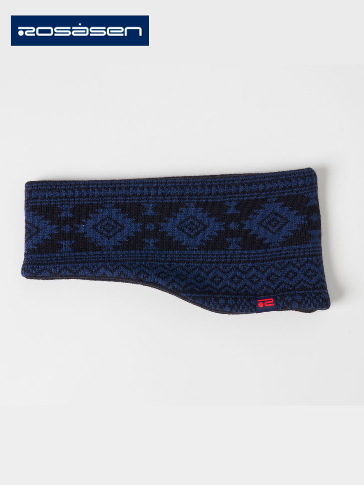 Rosasen（ロサーセン）リバーシブル オルテガ柄 ニットイヤーウォーマー