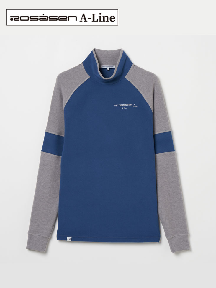 Rosasen（ロサーセン）A-Line 両面起毛 配色ハイネックプルオーバー