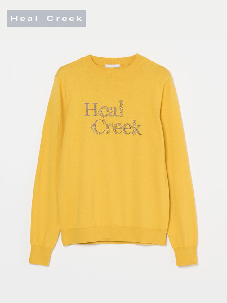 Heal Creek（ヒールクリーク）綿カシミヤクルーネック長袖ニット