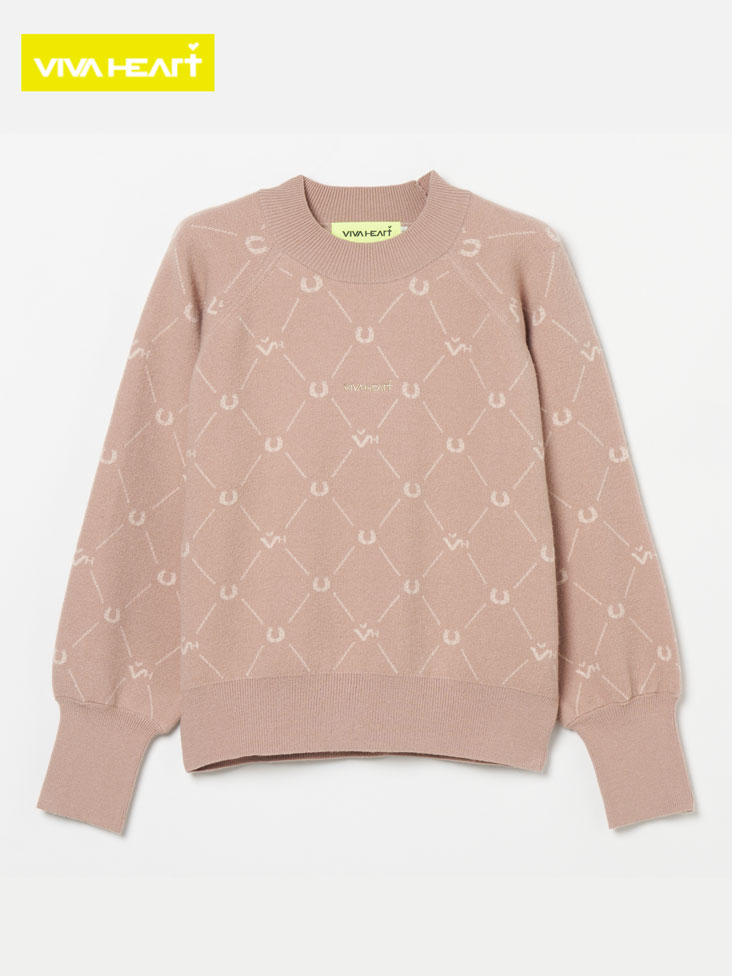 VIVA HEART（ビバハート）ラシェル柄 ジャカード モックネック