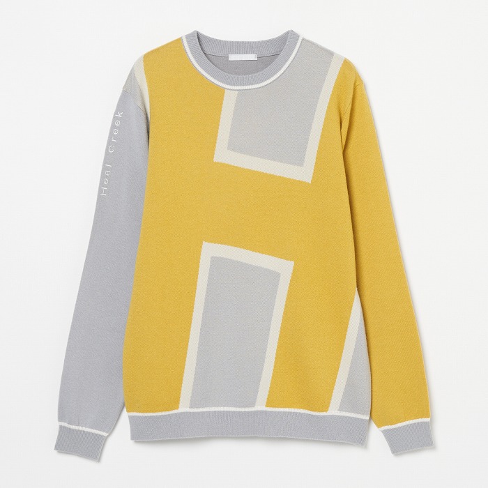 グレー×イエロー