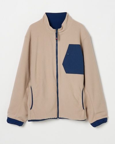 ベージュ×ブルー
