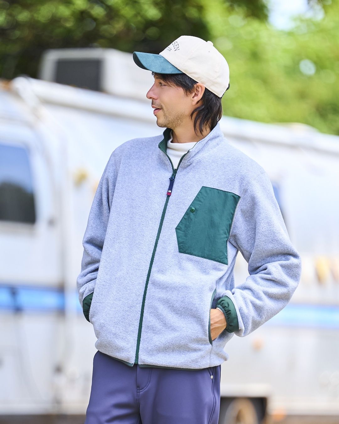 グレー×グリーン
