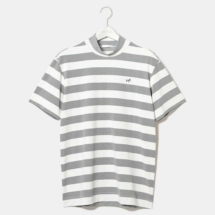 Heal Creek（ヒールクリーク）ベアカノコボーダー 半袖モックネック