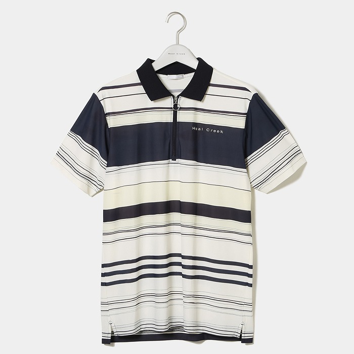 Heal Creek（ヒールクリーク）E/コンチェロボーダープリント 半袖シャツ