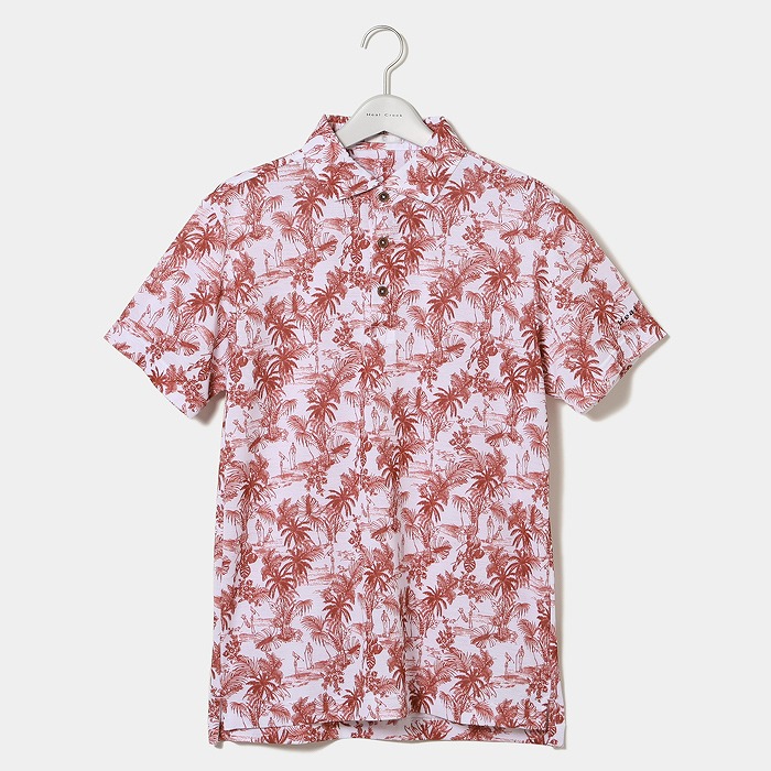 Heal Creek（ヒールクリーク）DRYカノコパームツリープリント 半袖シャツ