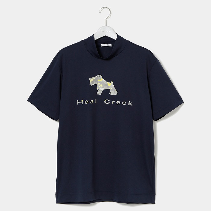 Heal Creek（ヒールクリーク）ソフトストレッチスムース カモフラヘンリー君 半袖モックネック