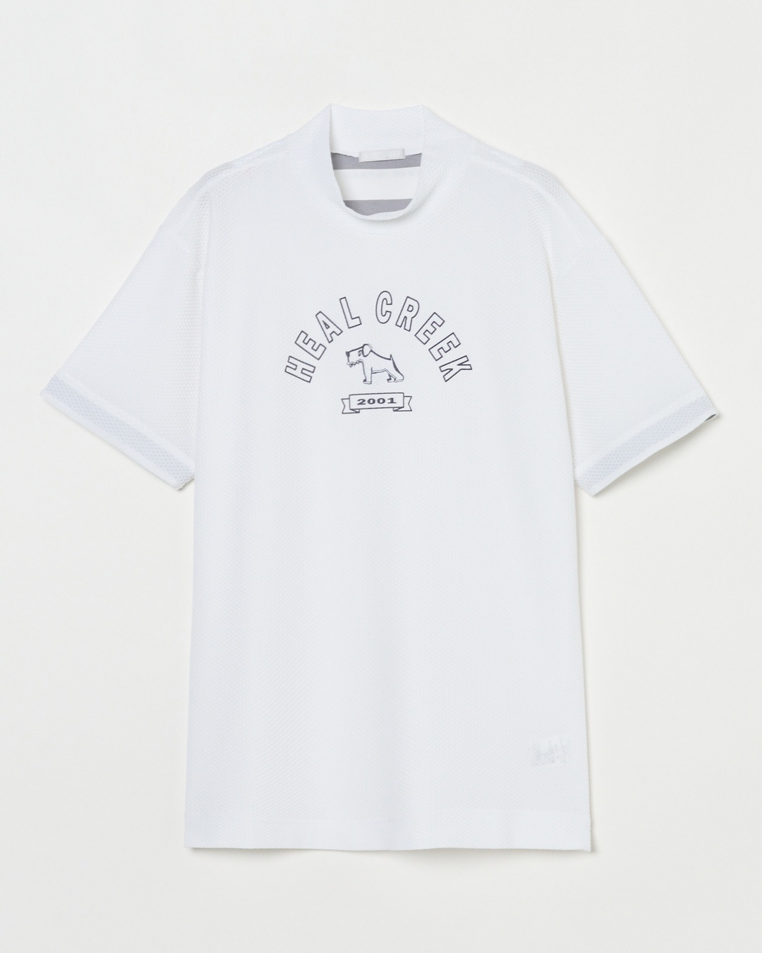 Heal Creek（ヒールクリーク）ディンプルドット半袖モックネックシャツ