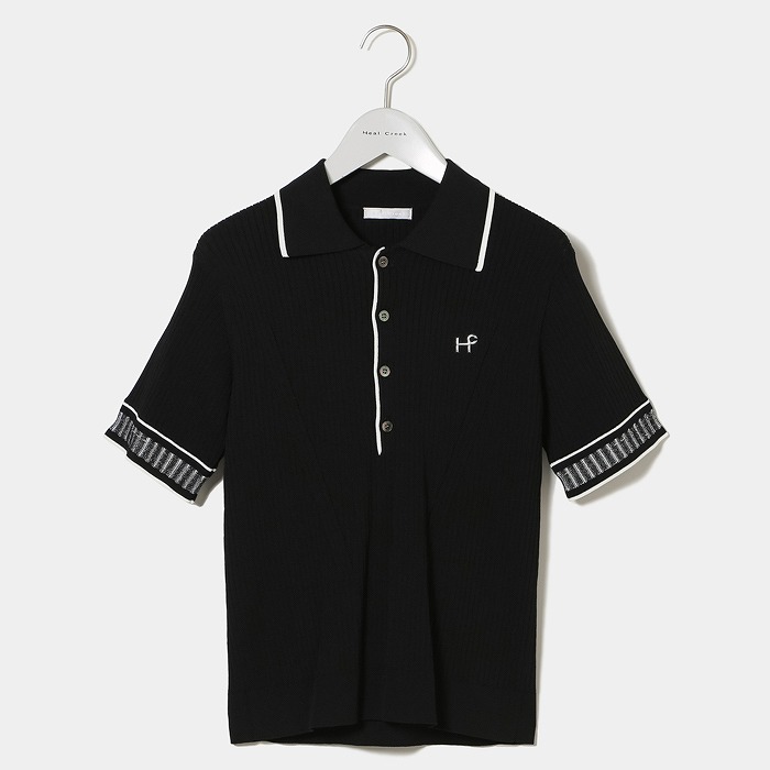 Heal Creek（ヒールクリーク）14G R/Ny針抜きリブ 半袖ニットポロ