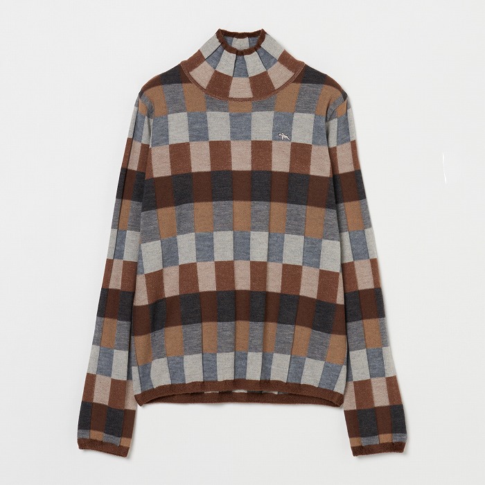 Heal Creek（ヒールクリーク）プレーティングモザイク柄ニット