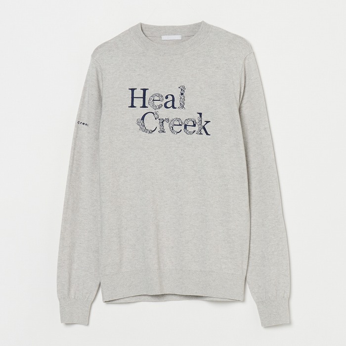 Heal Creek（ヒールクリーク）綿カシミヤクルーネック長袖ニット
