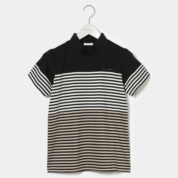 Heal Creek（ヒールクリーク）プリマシャインボーダー 半袖ハイネック