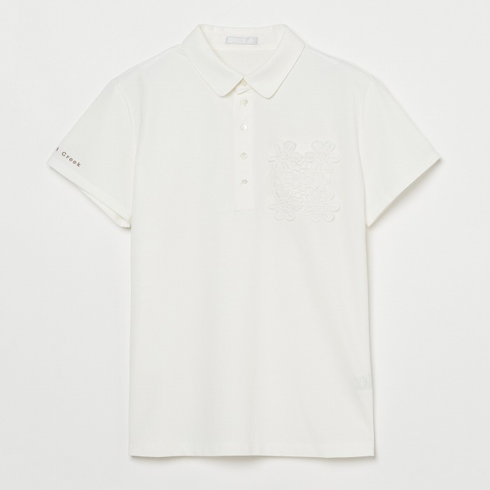Heal Creek（ヒールクリーク）フラワーレースポロシャツ