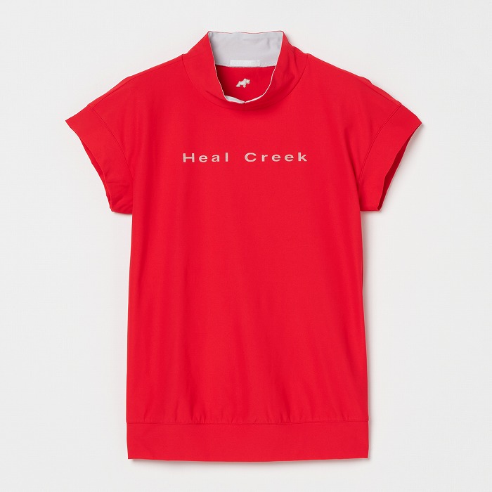 Heal Creek（ヒールクリーク）スリット衿モックネック半袖シャツ