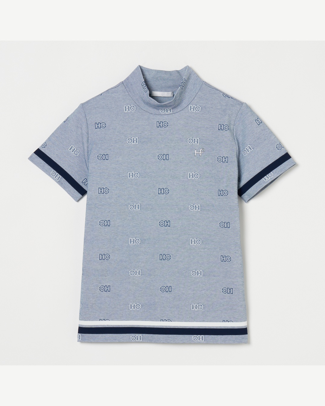 Heal Creek（ヒールクリーク）ロゴジャガード半袖モックネックシャツ