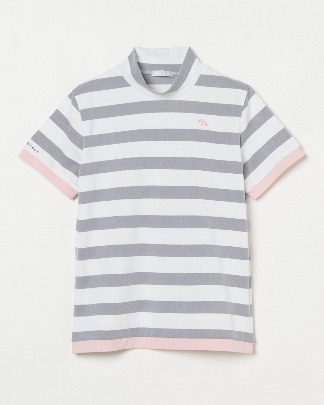 Heal Creek（ヒールクリーク）ベアボーダー半袖モックネックシャツ