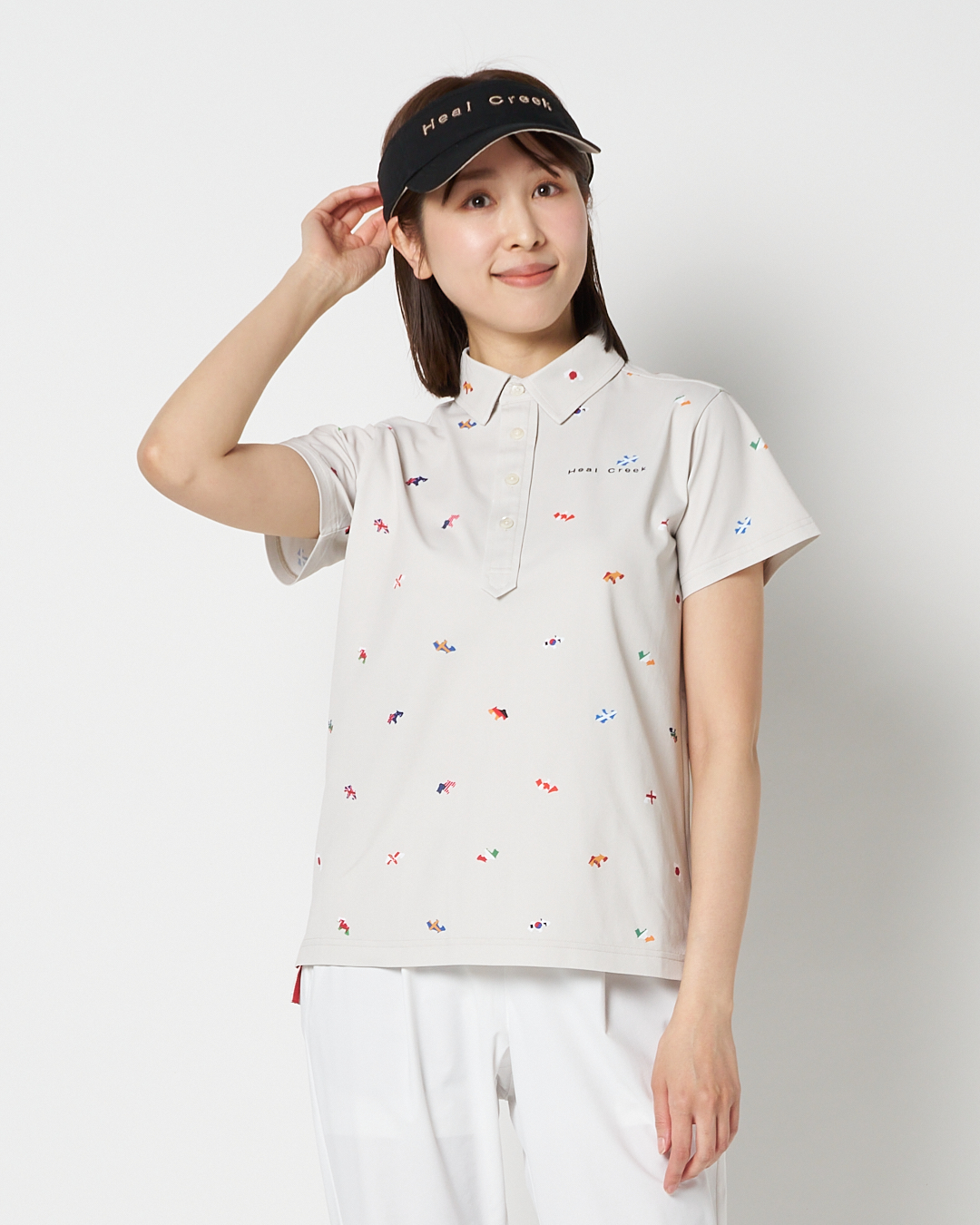 Heal Creek（ヒールクリーク）ヘンリーフラッグ半袖シャツ