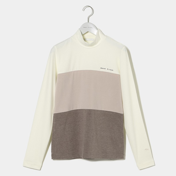 Heal Creek（ヒールクリーク）MIPストレッチスエードカラーブロック長袖ハイネック