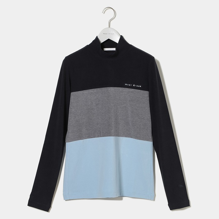 Heal Creek（ヒールクリーク）MIPストレッチスエードカラーブロック長袖ハイネック