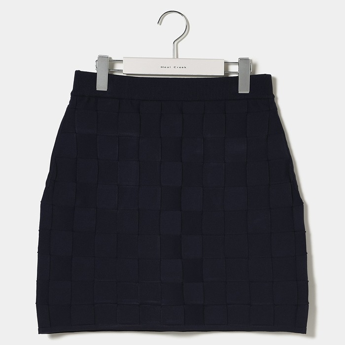 Heal Creek（ヒールクリーク）チェッカー柄　ニットスカート