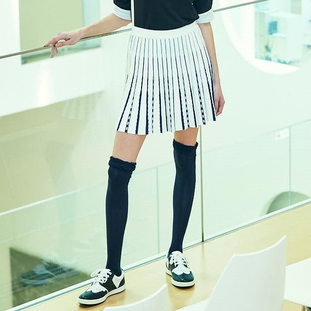 Heal Creek（ヒールクリーク）14G R/Ny ニットプリーツ スカート