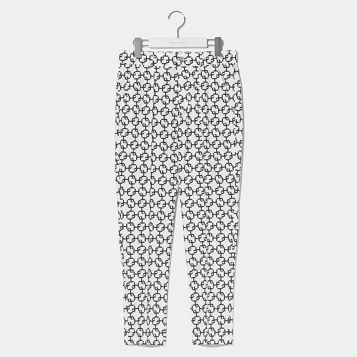 Heal Creek（ヒールクリーク）フリーモーションタフタECO HCモノグラムプリントパンツ