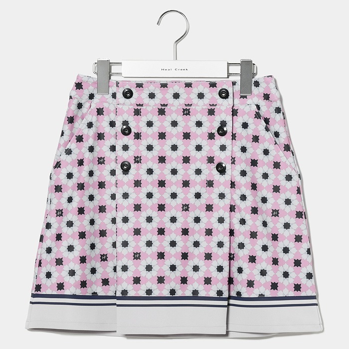 【大人百花秋号掲載商品】Heal Creek（ヒールクリーク）フラワー幾何プリントスカート