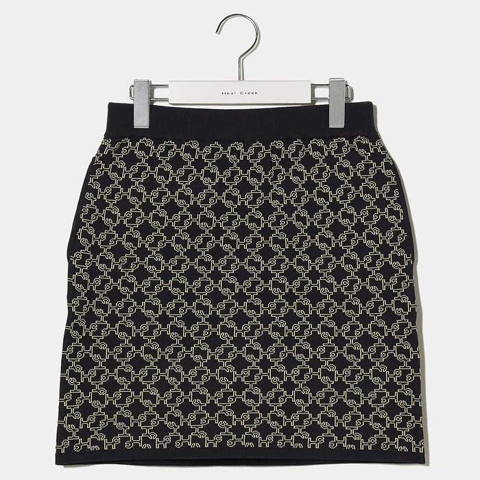 Heal Creek（ヒールクリーク）ピスナイロンHCモノグラムニットスカート