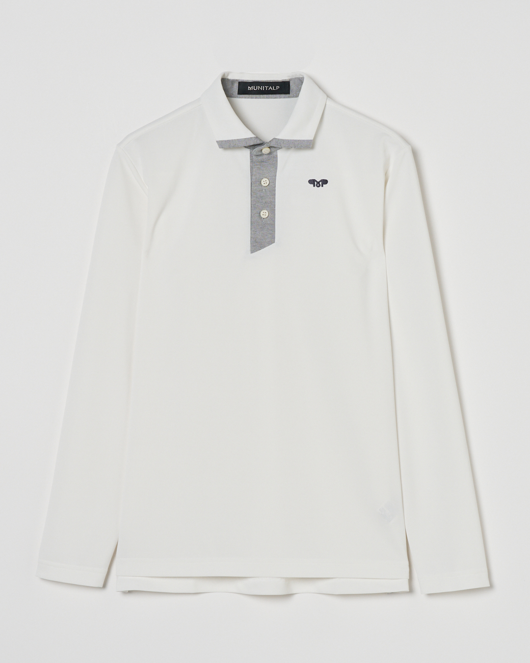 MUNITALP（ムニタルプ）Ecoblue COCOTY 鹿の子 長袖ポロシャツ