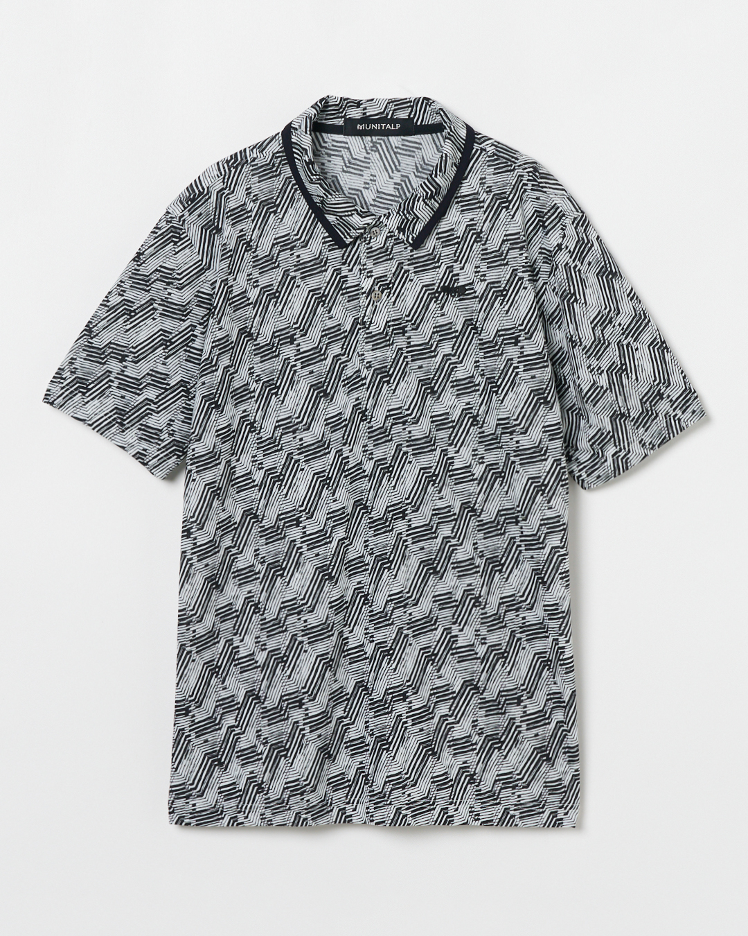 MUNITALP（ムニタルプ）HI Twist スムースプリント柄 半袖ポロシャツ