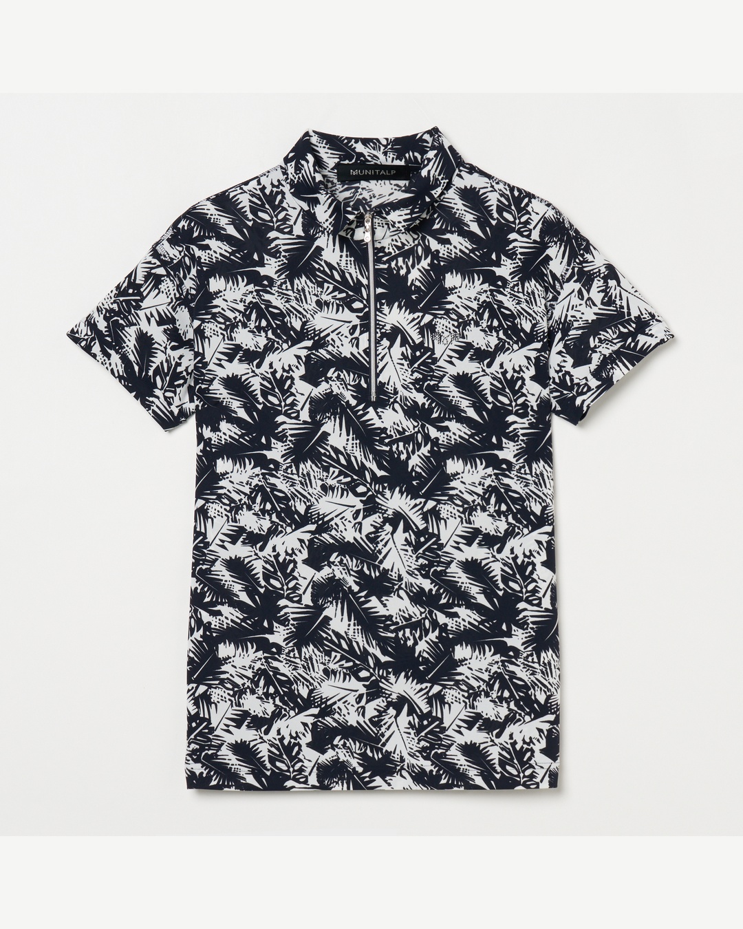 MUNITALP（ムニタルプ）ハイツイストスムース 半袖ハーフジップシャツ