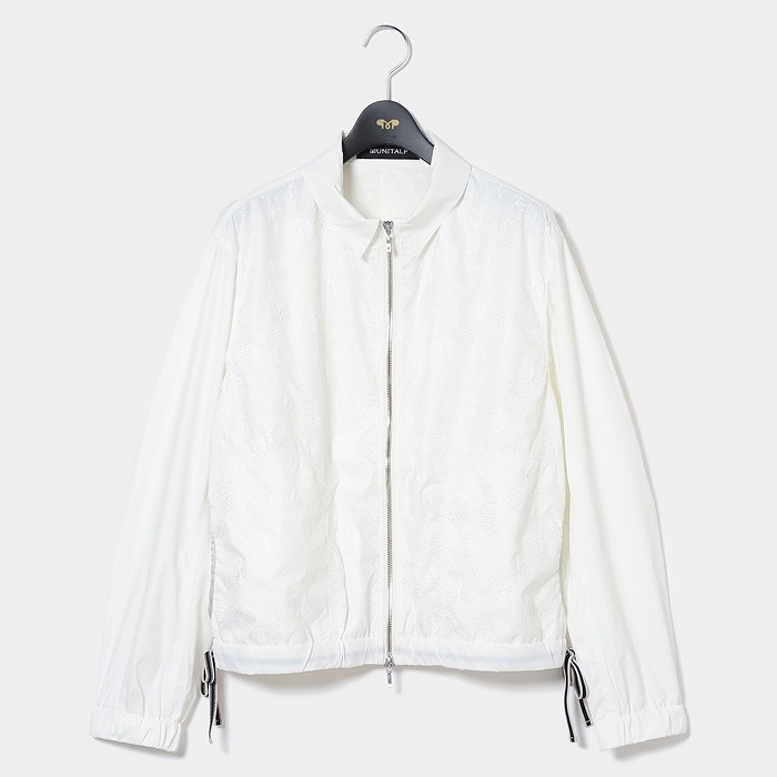 MUNITALP（ムニタルプ）ポリエステルタフタ刺繍ブルゾン