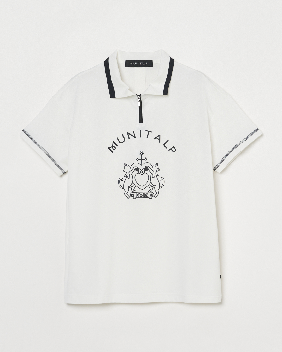 MUNITALP（ムニタルプ）Ecoblue ベア天竺モチーフプリント半袖シャツ