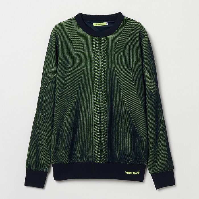 VIVA HEART（ビバハート）裏地付きボディライン 畔編みニット