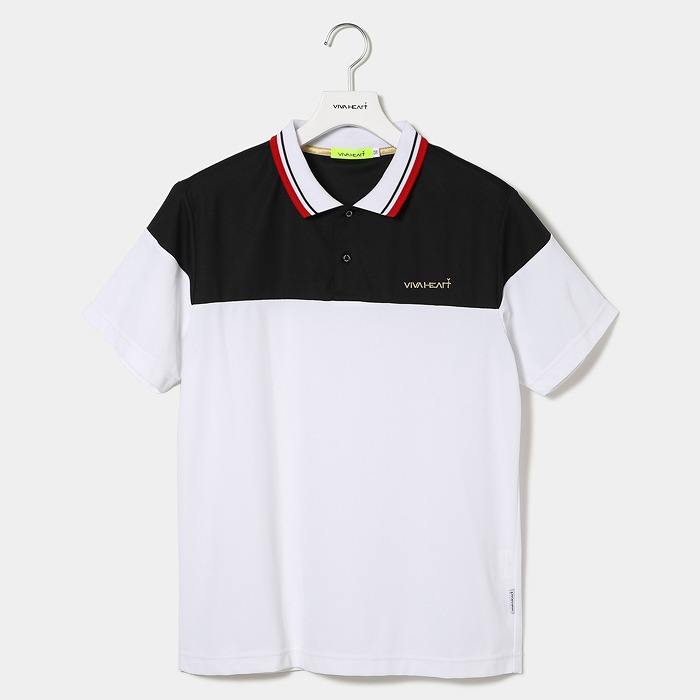 VIVA HEART（ビバハート）アイスタッチカノコカラーブロック半袖ポロ