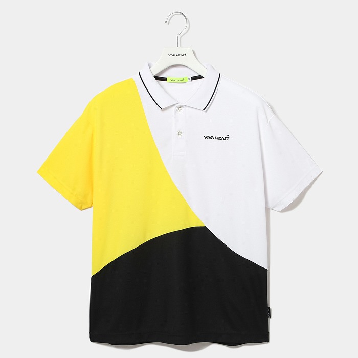 VIVA HEART（ビバハート）クレイジーカラーブロック半袖ポロ