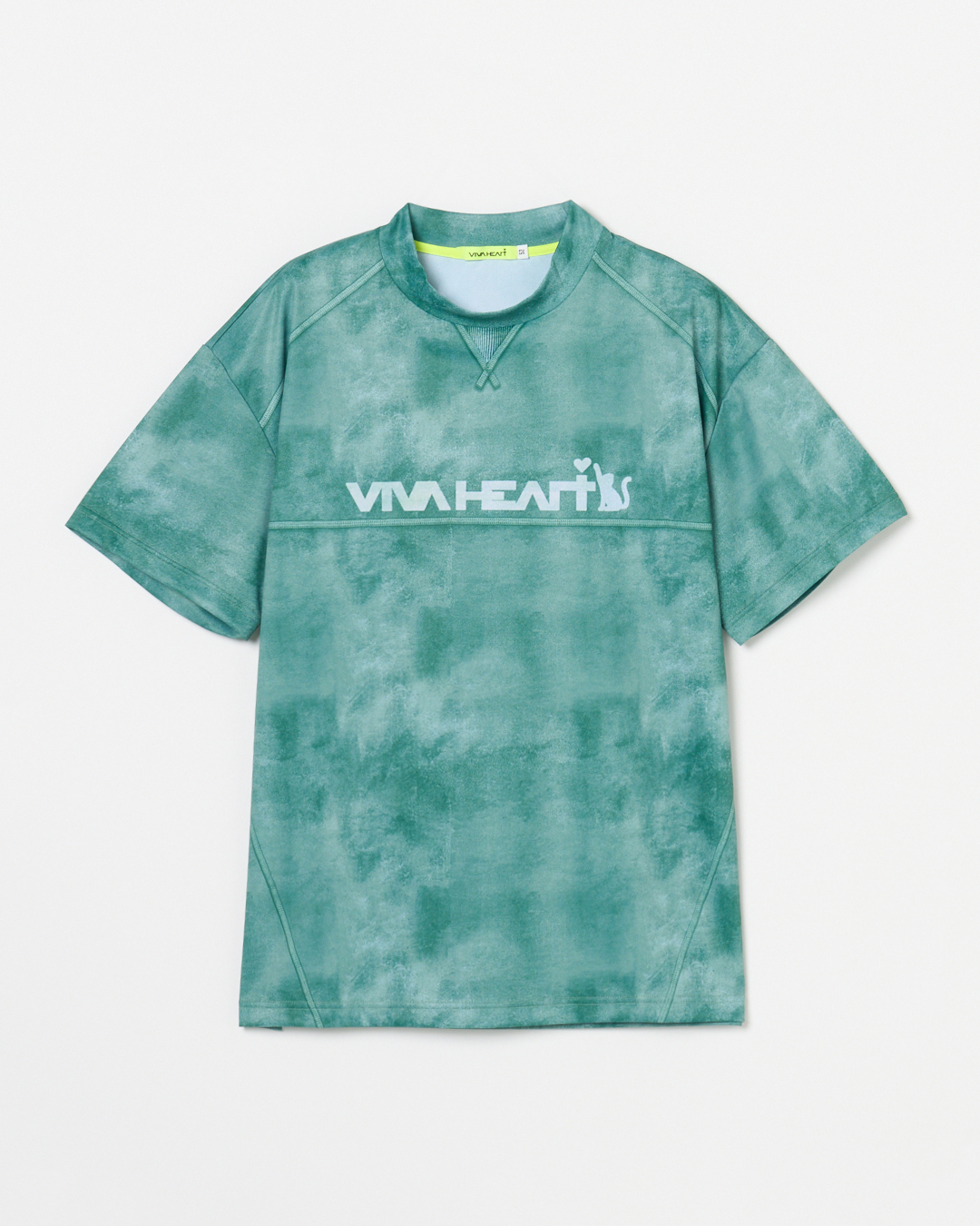 VIVA HEART（ビバハート）ピグメント染め半袖モックネックTシャツ