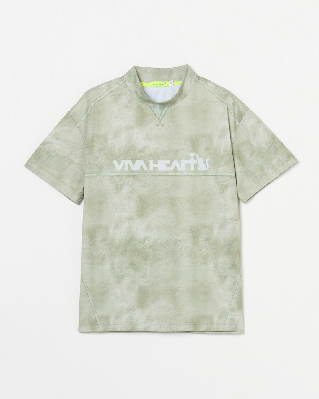 VIVA HEART（ビバハート）ピグメント染め半袖モックネックTシャツ