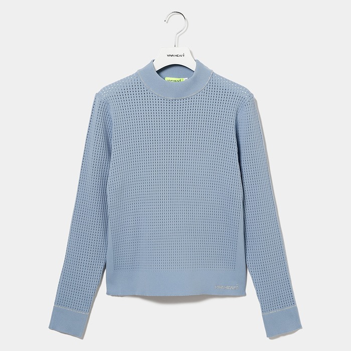 VIVA HEART（ビバハート）アイレットワッフル編みニット