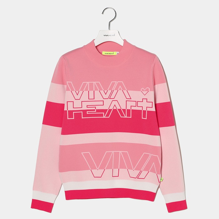 VIVAHEART（ビバハート）マルチボーダーニット