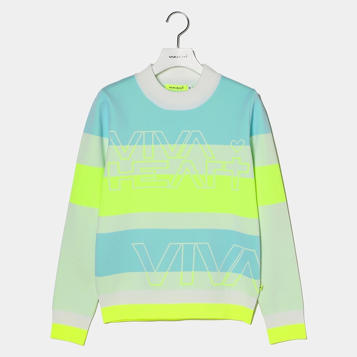 VIVAHEART（ビバハート）マルチボーダーニット