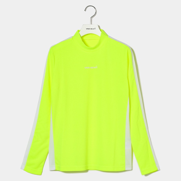 【古江彩佳プロ着用】VIVA HEART（ビバハート）ポリエステルカノコライン切替長袖モックネック