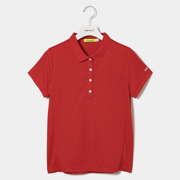 VIVA HEART（ビバハート）アイレットスカラップ半袖ポロ