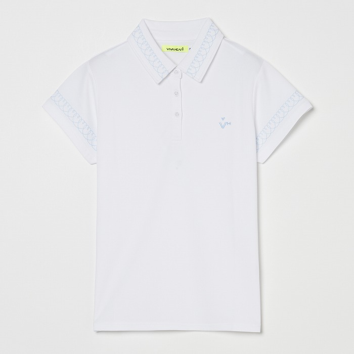 VIVA HEART（ビバハート）ハート刺繍カノコ半袖ポロ