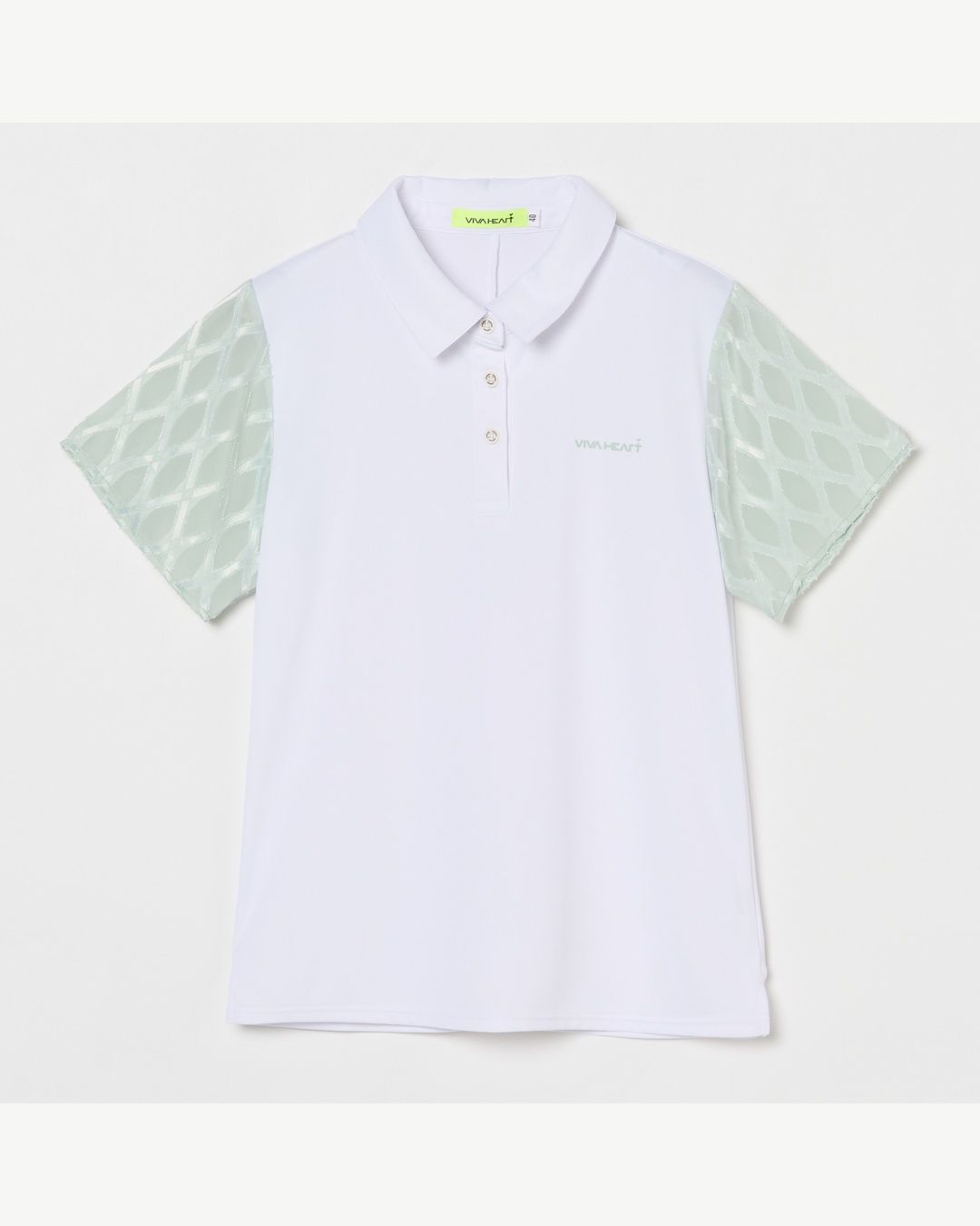 VIVA HEART（ビバハート）ジャガード半袖ポロシャツ