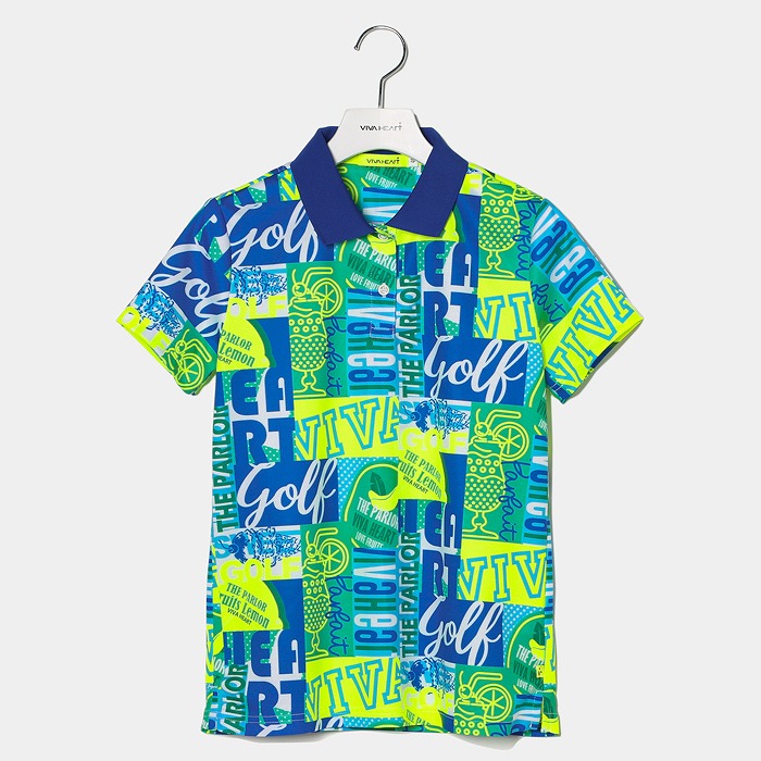 VIVAHEART（ビバハート）PARLOR柄半袖ポロシャツ
