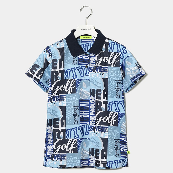 VIVAHEART（ビバハート）PARLOR柄半袖ポロシャツ